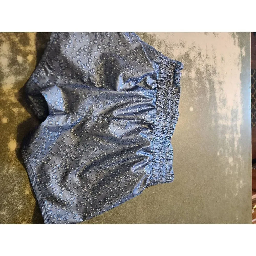 Zyia Blued Steel Bubbles Hi-Rise Bomber Shorts Size Medium